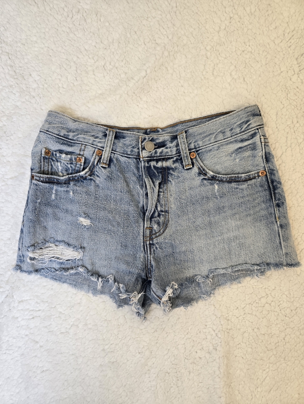 Levi’s 501 Cut Off Daisy Duke Shorts 25 Denim Jean